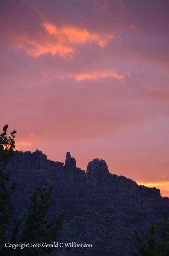 Sunset at OK RV Park, Moab, UT